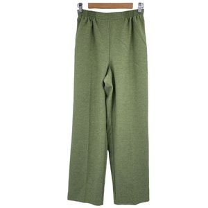 Alfred Dunner‎ pull on Grandma pants slacks size 10 sage green elastic waist